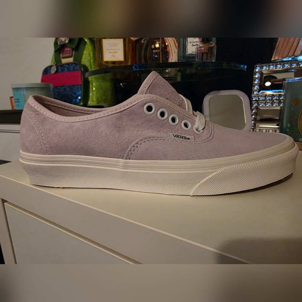 Vans Authentic Pig Suede Orchid Ice And Snow White